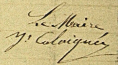 signature de Yves Coloigner, maire signature de Yves Coloigner, maire