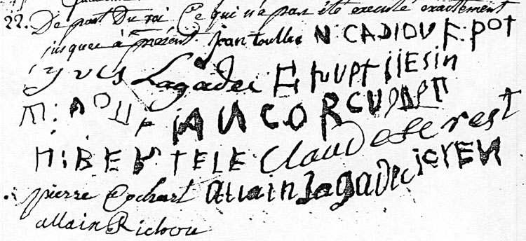 signatures cahier