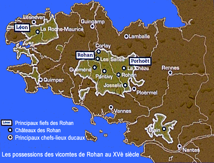Principaux fiefs des Rohan