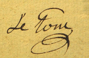 Signature de Rolland Le Tom le 3/7/1799 signature Le Tom