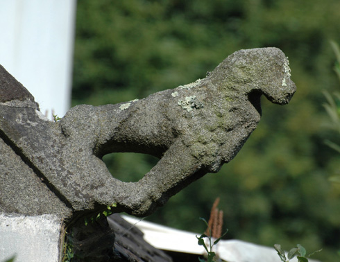Lion prêt à bondir - Photo A. Croguennec moulin de Brezal - lion prêt à bondir