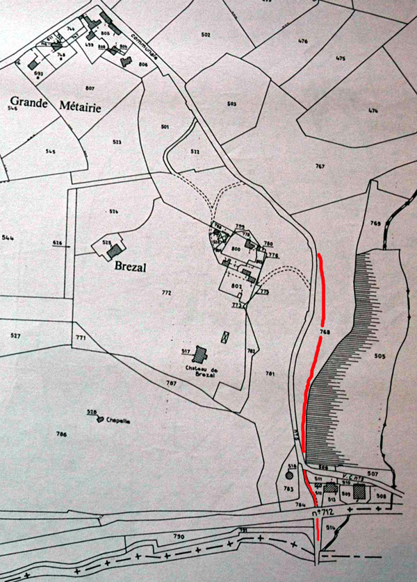 Plan cadastre rénové piste gauloise