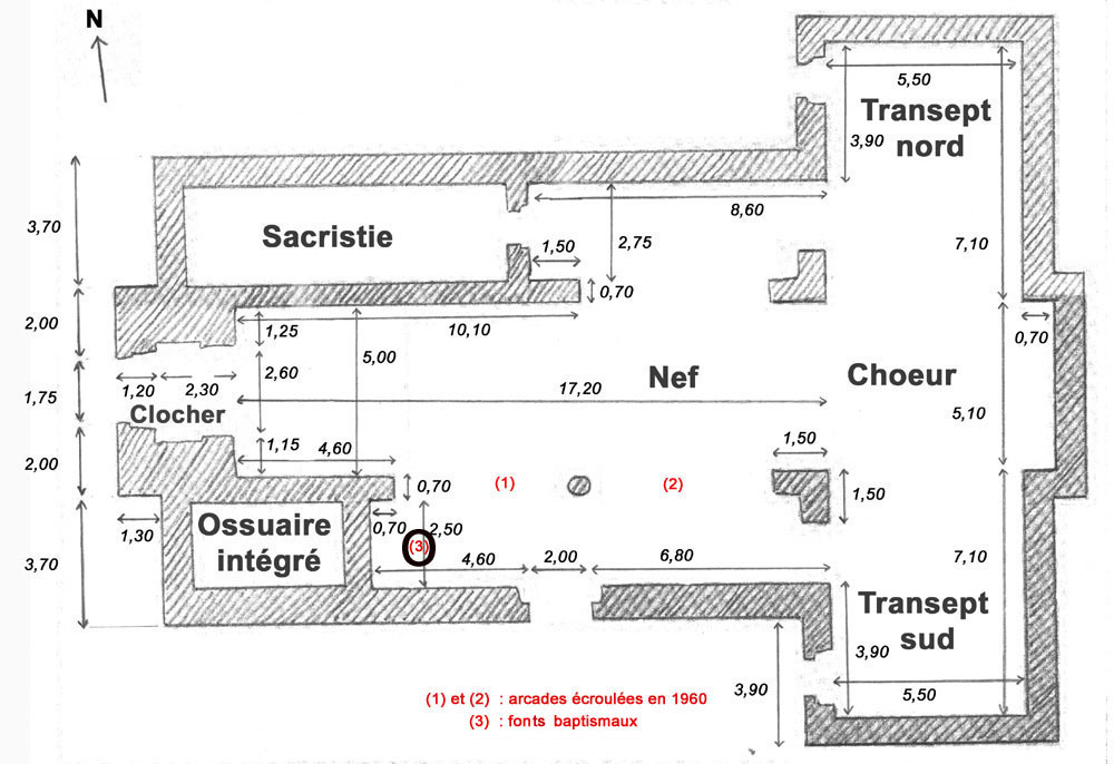 Plan de l'église de Pont-Christ - André Croguennec Eglise - plan