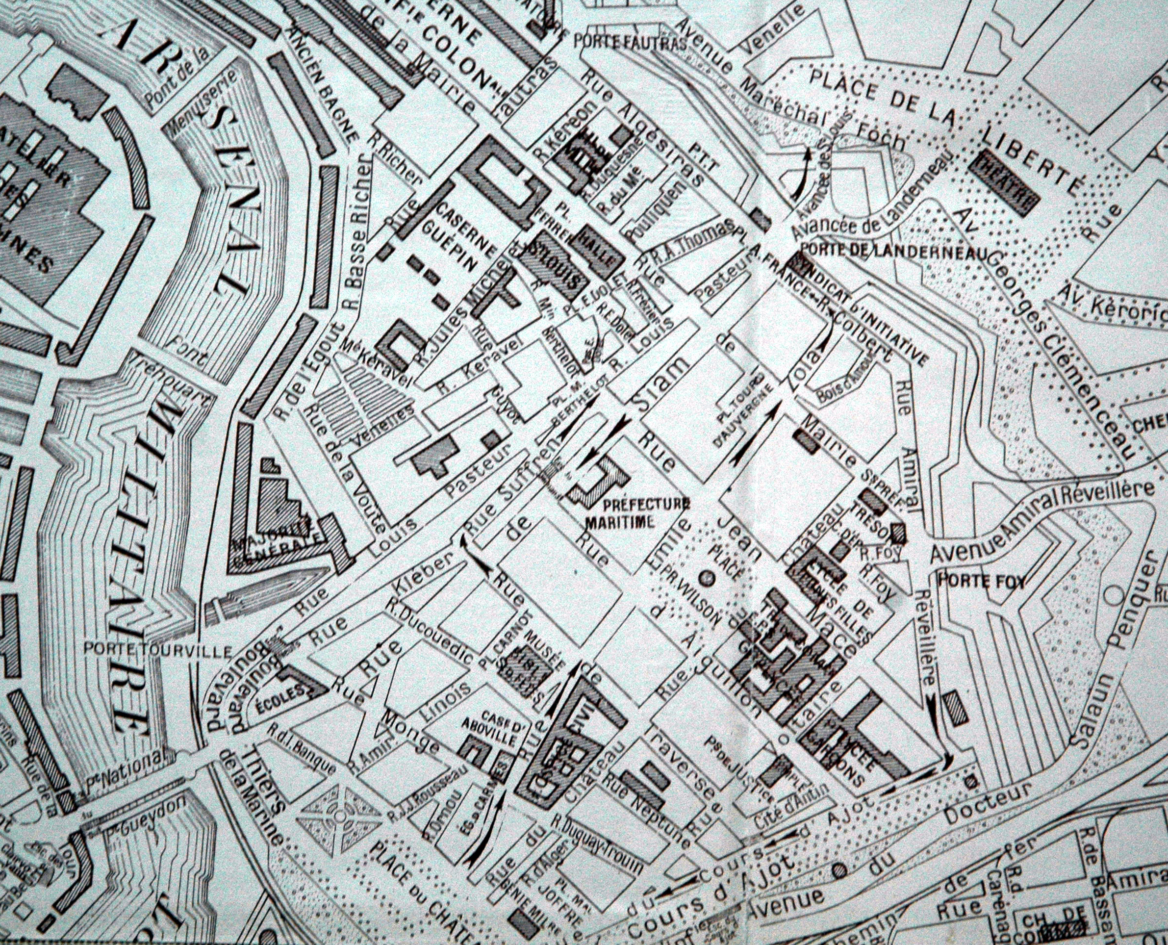 Plan de Brest avant guerre