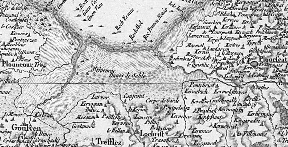 Baie de Goulven - carte de Cassini