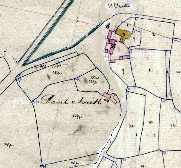 Cadastre napoléonien de 1837 (sections A3 et B1 de Plounevez-Lochrist)
