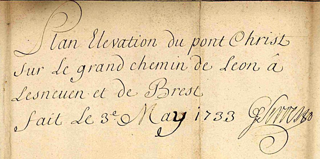 Plan du pont de Pont-Christ du Kernic