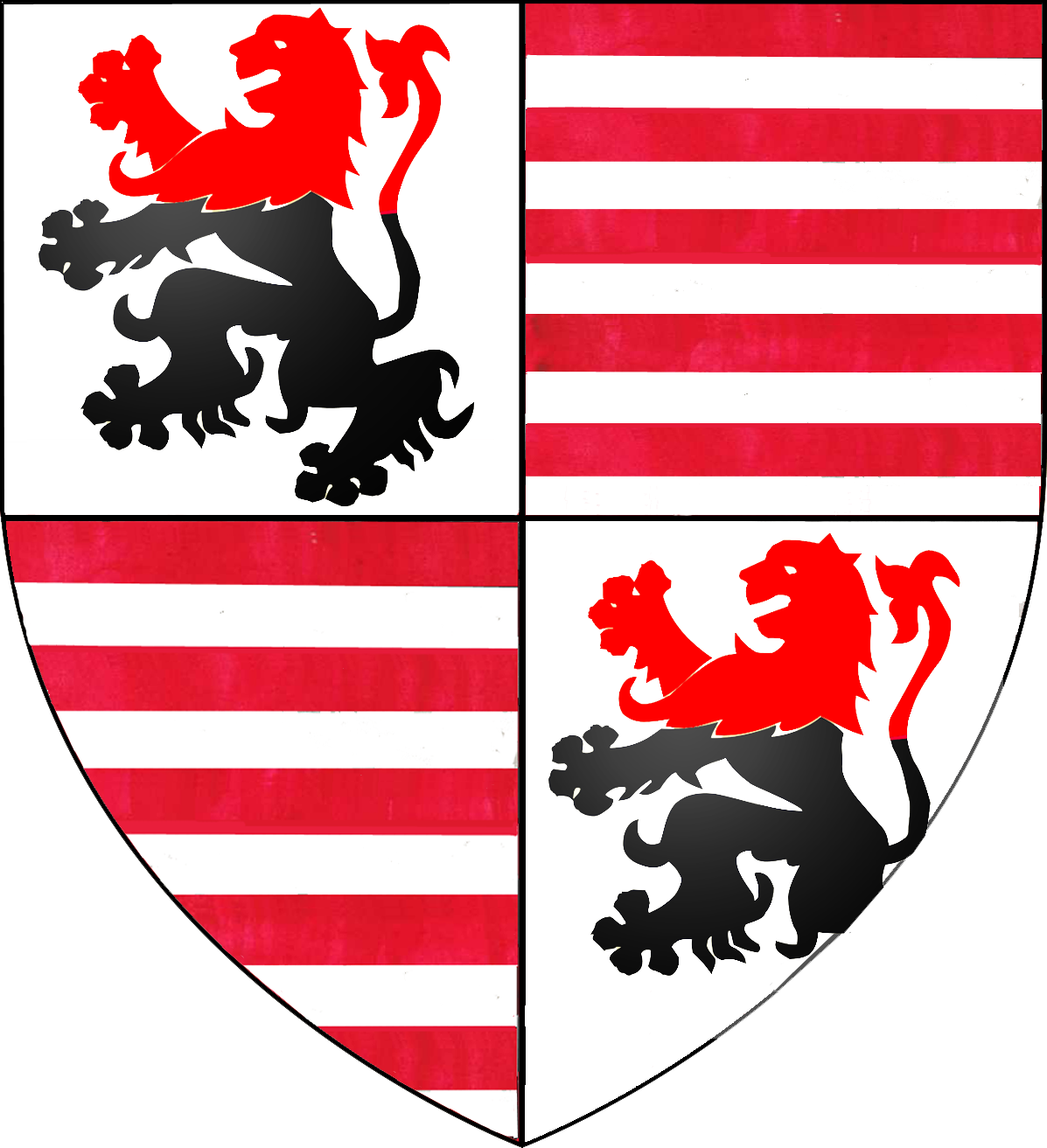 Blason des 'Le Rouge' - dessin André Croguennec