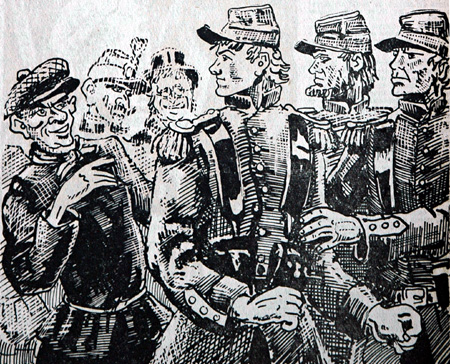 Les Bretons avaient gardé un mauvais souvenir de Paris. Les Parisiens s'étaient moqués de leur baragouin. Dessin de Jim Sevellec.