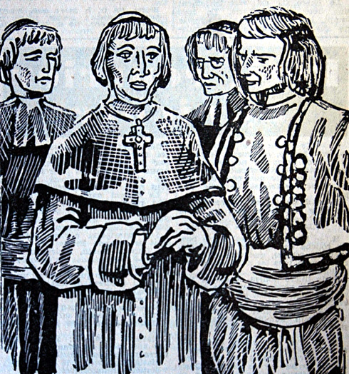 Présenté par le clergé et les gros propriétaires Mgr d'Hulst fut élu sans concurrent. Dessin de Jim Sevellec.