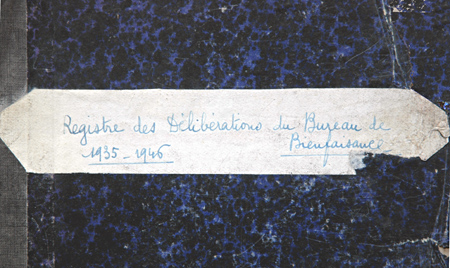 Couverture d'un registre à La Roche