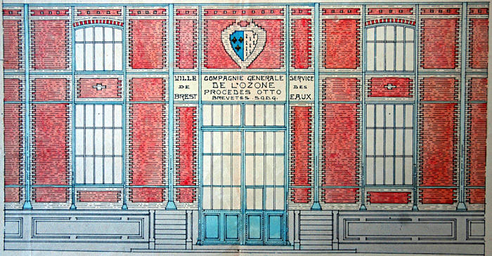Façade de l'ancien bâtiment - projet de 1922 - source AMB