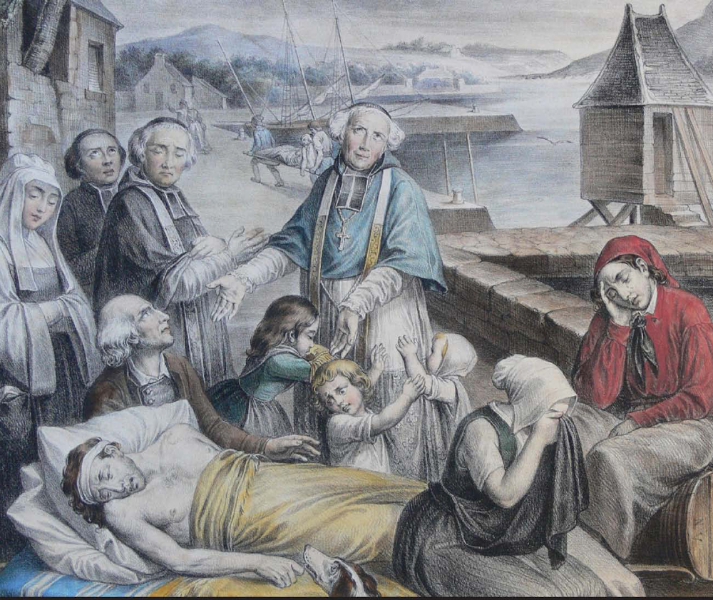 Mgr du Groing soignant les cholériques