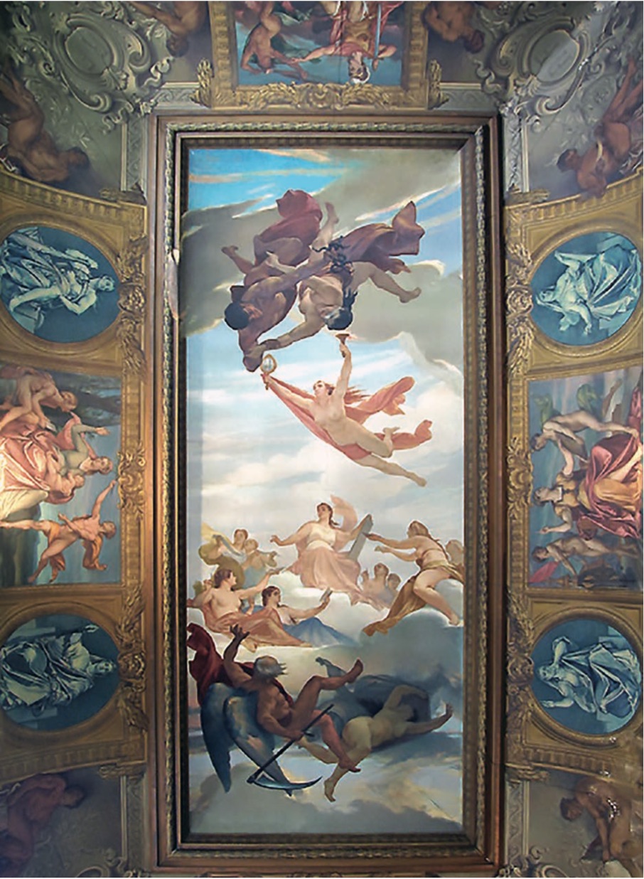 L’Histoire, enseignée par les Archives, dissipe la Nuit qui recouvrait le Temps, tandis que la Vérité confond le mensonge et l’erreur, 1877-1882 Huile sur toile marouflée Paris, Archives nationales