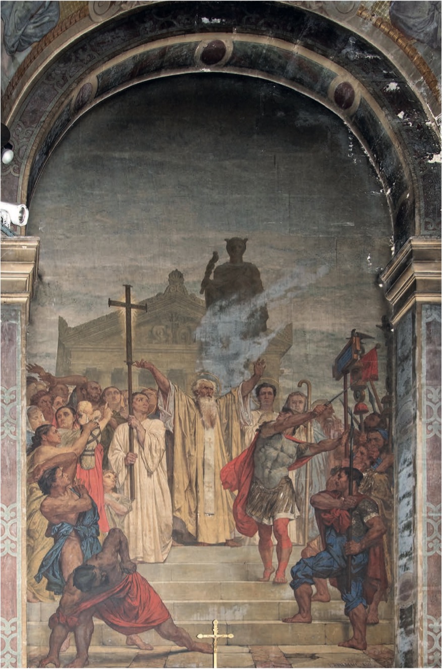 Saint Denis et ses compagnons refusant de sacrifier aux idoles, 1851-1854 Peinture murale à la cire - 695 x 375 cm Paris, église Saint-Sulpice
