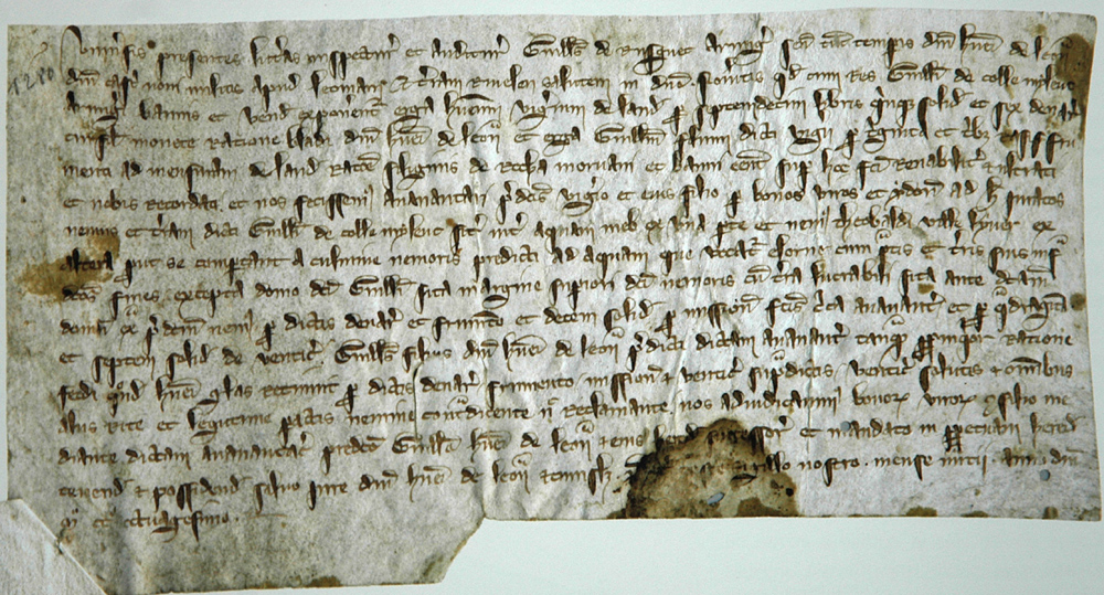 Manuscrit des archives de Landerneau
