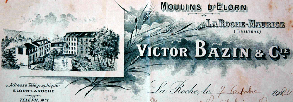 En-tête de papier à lettres de Victor Bazin