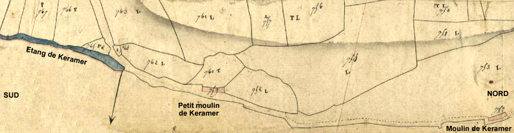 Plan du cadastre napoléonien de 1811 - rive gauche du Morbic
