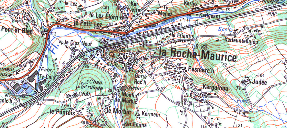 Carte IGN de La Roche