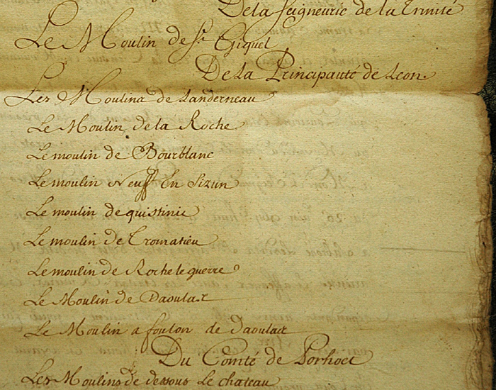 les moulins de la principauté de Léon