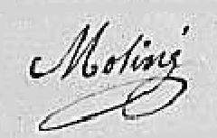 Signature de Jean Moliné Signature de Jean Moliné
