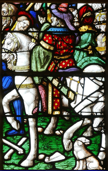 Le cavalier du vitrail de La Roche