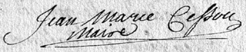 Signature de Jean-Marie Cessou
