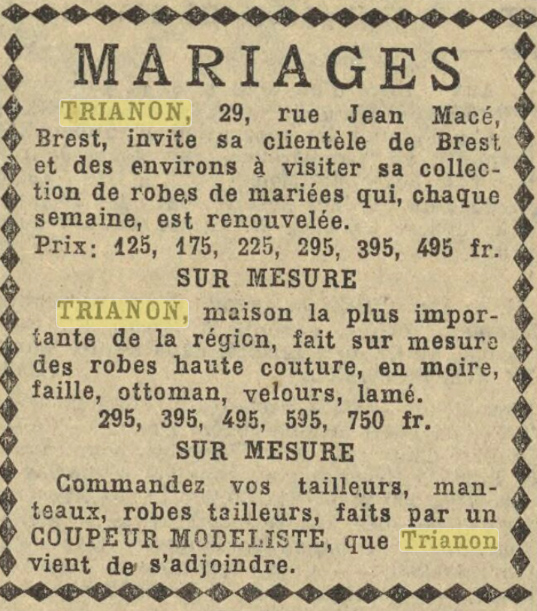 Dépêche de Brest du 26/11/1933