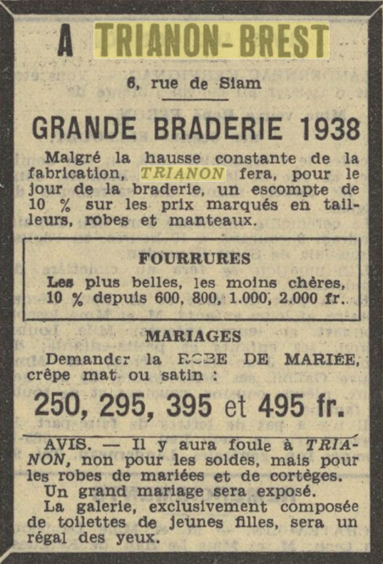 Dépêche de Brest du 8/9/1938