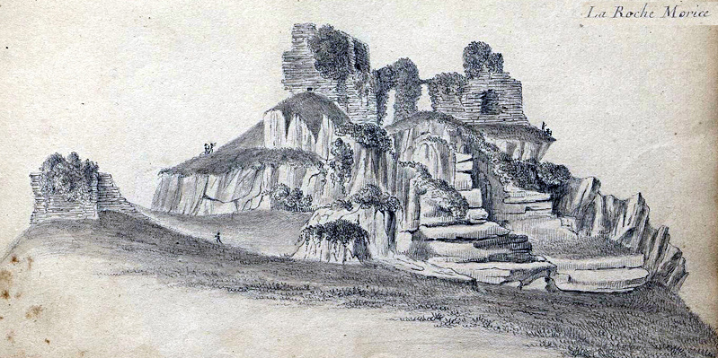 Les ruines par le chevalier de Fréminville vers 1832