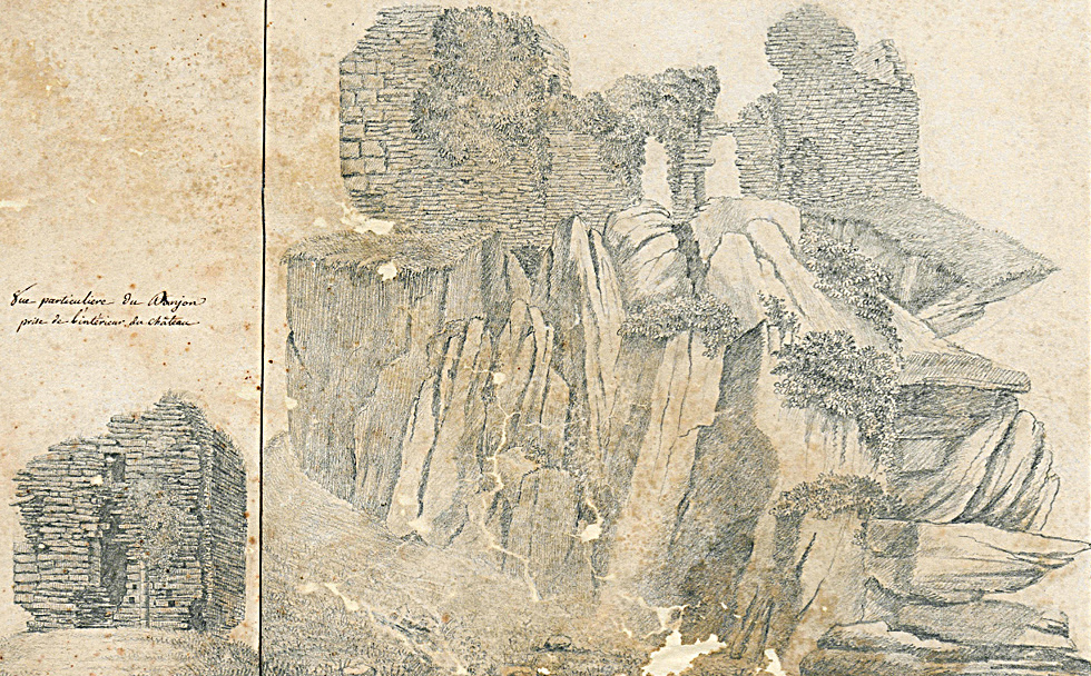Le château - dessin de Fréminville