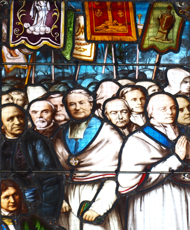 Emile-Louis de Kermenguy, à droite de François-Louis Soubigou