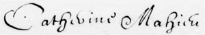 Signature de Catherine Mahieu
