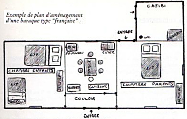 Plan d'une baraque française