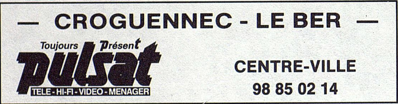 Publicité dans 'Le Tambour' en 1990