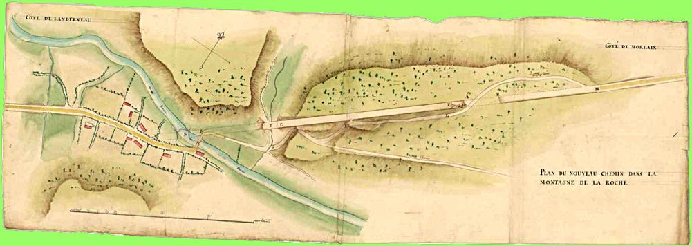 Plan du 18è siècle - échelle 200 toises = 400 m. - source ADIV