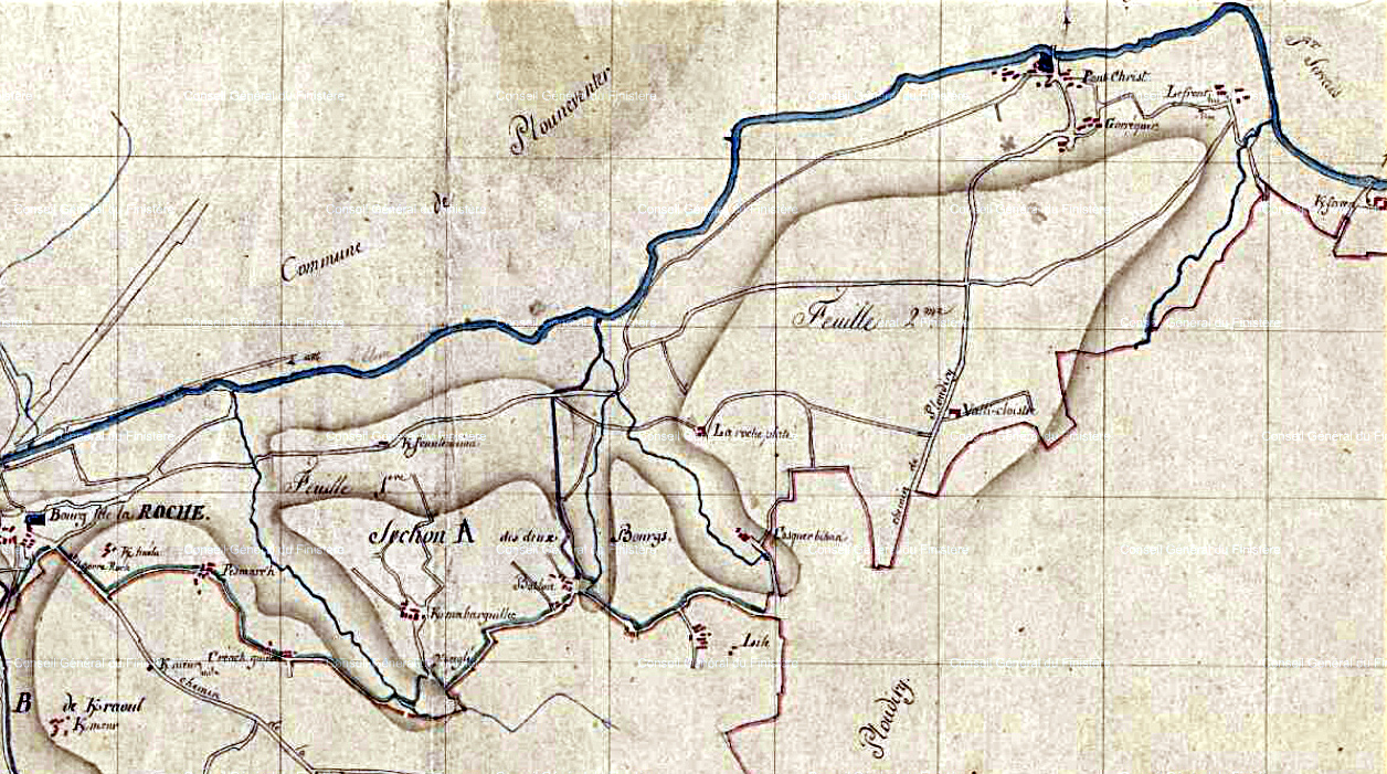 Nord-Est de La Roche - cadastre 1811 Nord-Est de La Roche - cadastre 1811