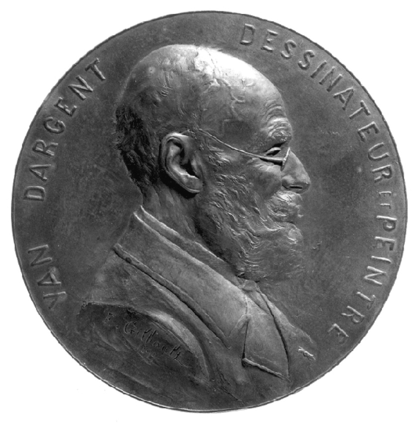 Médaillon de Yan' Dargent (1899) par Ferdinand Gilbault (1837 - 1926)